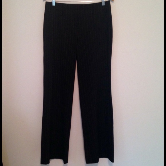 DKNY Black with Thin Red Pinstripes Dress Pants
