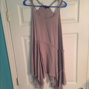 Light Grey Tattered Dress