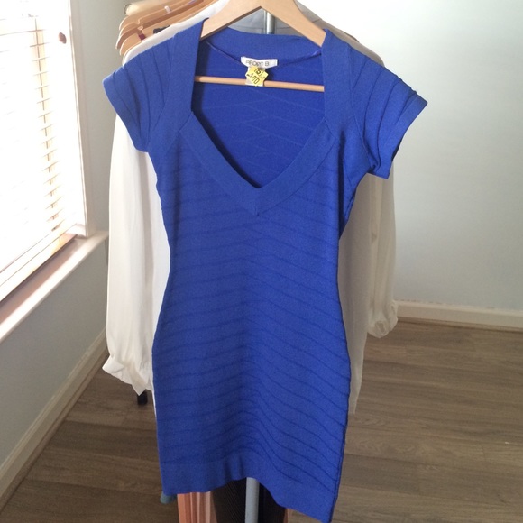Blue bandage dress