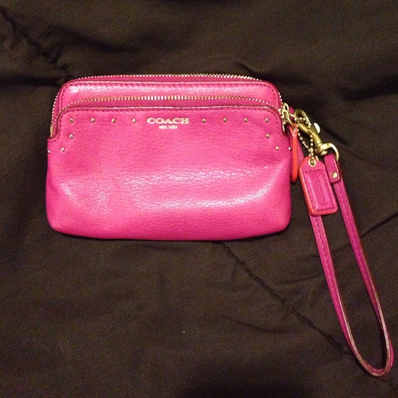 Authentic Coach Leather Wristlet