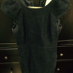 Blue textured Jcrew suiting dress.