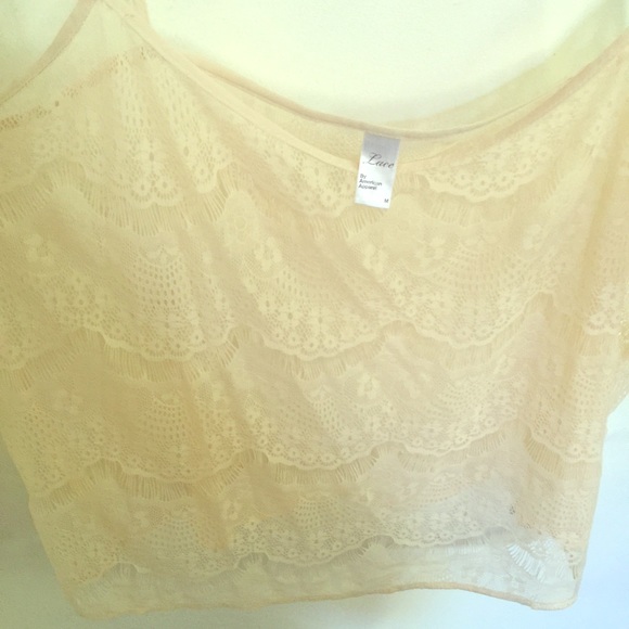 American Apparel EL Salvador Lace Creme Top
