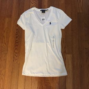 White V-Neck Tee