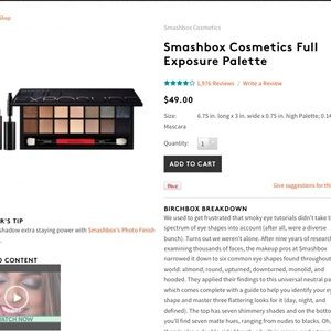 Smashbox Full Exposure eye shadow palette