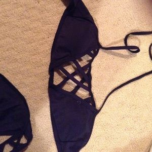 Black caged bikini