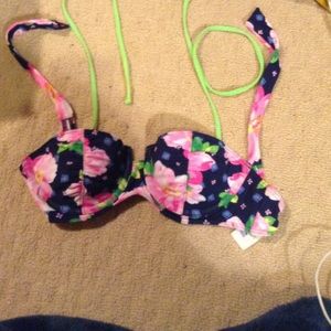 Floral bikini top
