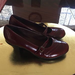 Burgundy Clark shoes