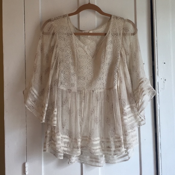 Anthropologie gauzy blouse.