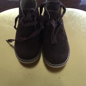 Brown little boys shoes