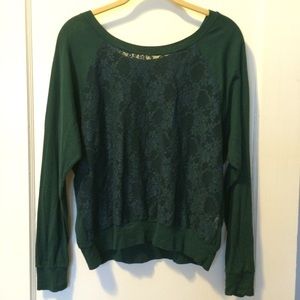 American Apparel lace raglan