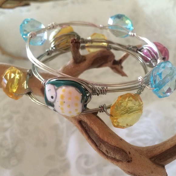 Handmade Wire Bangle Stack - Picture 2 of 2