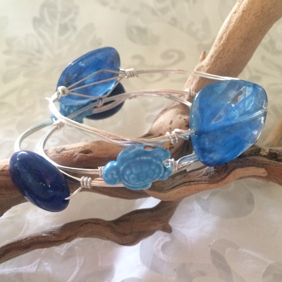 Handmade Wire Bangle Stack - Picture 2 of 2