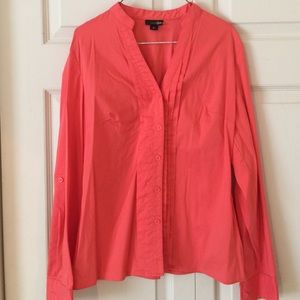 East 6th orange Button Down. Size small