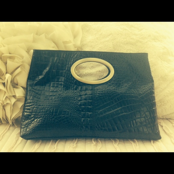 *SOLD* Stunning black clutch by Kate Landry