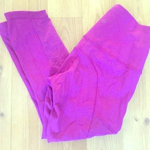 Lululemon Hot To Street crops plum purple size 4