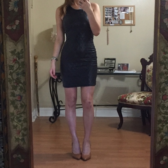 Faux Leather LBD