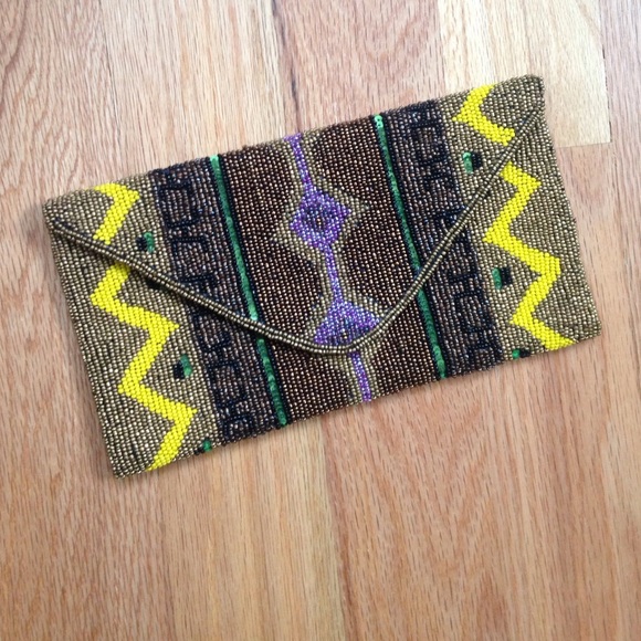 Forever 21 Clutches & Wallets - AdorableAztec beaded clutch, NWOT
