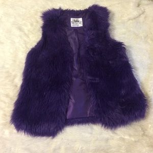 Purple fur vest justice