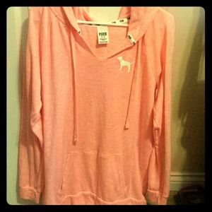 SOLD PINK VICTORIA SECRETS CORAL M OVERSIZED HOODI