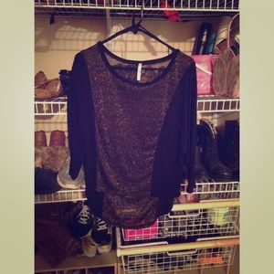 Black/ glittery blouse