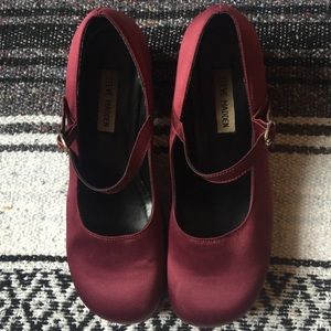 Vintage Steve Madden Burgundy Mary Jane Heels