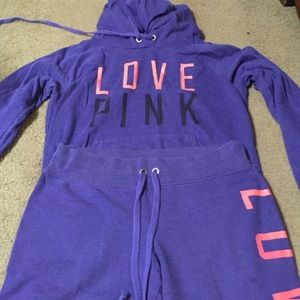 Pink sweat outfit
