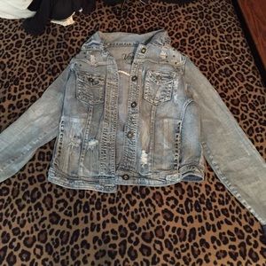 Lace & Studded Jean Jacket