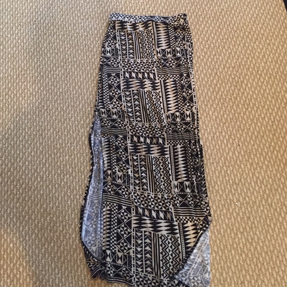 Tribal skirt with splits on both sides