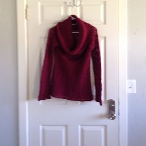 Guinevere wine red knit alpaca wool mix sweater
