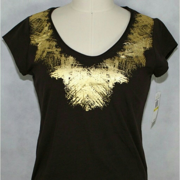 MICHAEL MICHAEL KORS CHOCOLATE BROWN TOP SIZE P/M