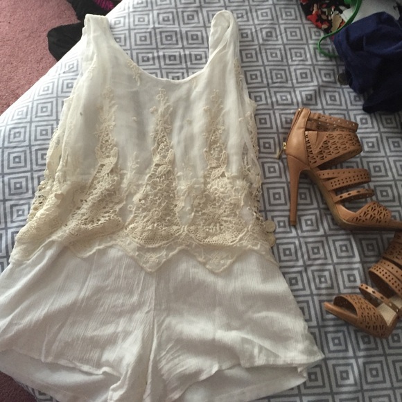 White Lace Romper