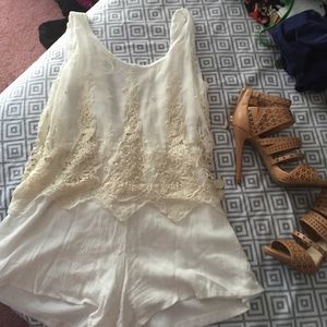 White Lace Romper