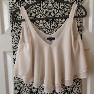 Chiffon White Crop Top