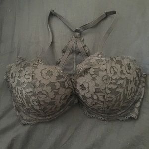 PINK date racerback black