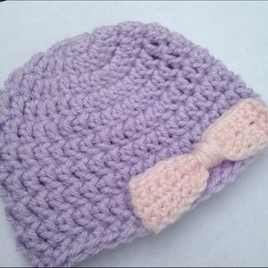 Handmade Newborn Bow Beanie