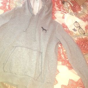 PINK hoodie w/ TROPICAL PRINT SMALL