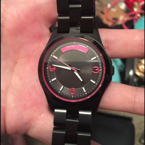 Marc by Marc Jacobs Jewelry - Black and pink Marc Jacobs watch