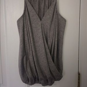 Gray strap tank top