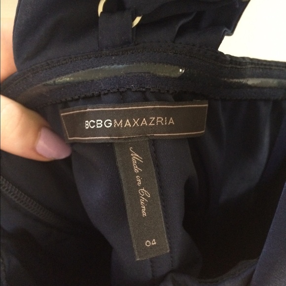 Navy one shoulder dress - Picture 4 of 4