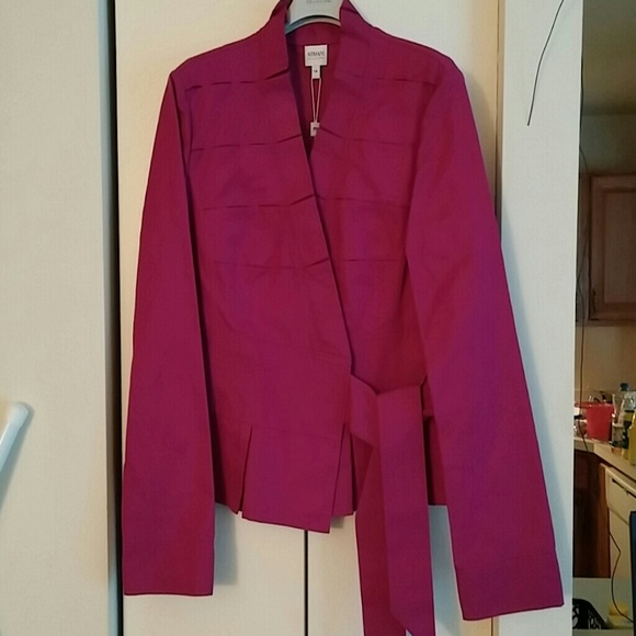 Armani Collezioni Pleated Wrap Blazer