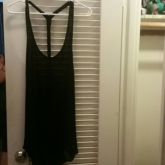 Black braided back tank
