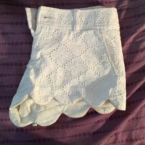 Lilly Pulitzer Walsh eyelet shorts in white