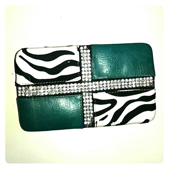 Greenish zebra wallet