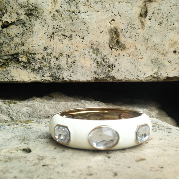 NWT White Gem Bangle Bracelet