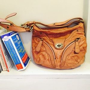 Stylish blush Italian leather purse