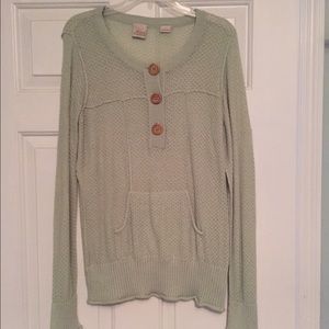 Long sleeve button sweater
