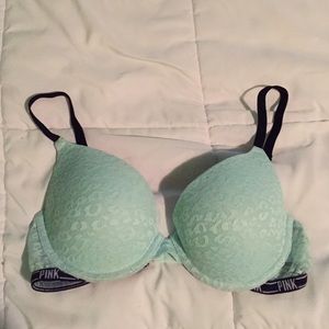 PINK Light Blue Bra
