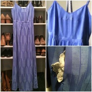 J. Crew  Spaghetti Strap Long Light Blue Dress