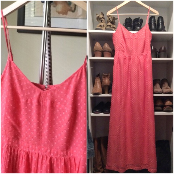 J. Crew Spaghetti Strap Coral/Orange Dress