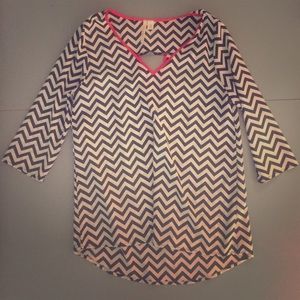 White and black blouse